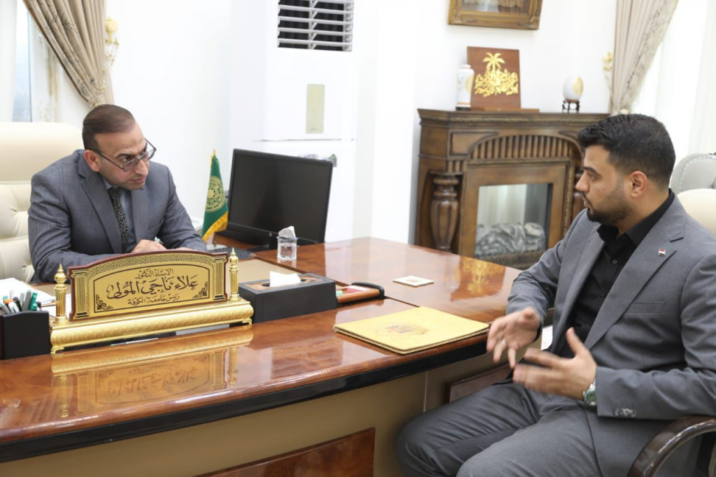 اللجنة الفرعية في النجف الأشرف تبحث مع جامعة الكوفة آلية تعزيز التعاون المشترك لتنفيذ البرامج التوعوية لتحصين الطلبة من الأفكار المتطرفة
