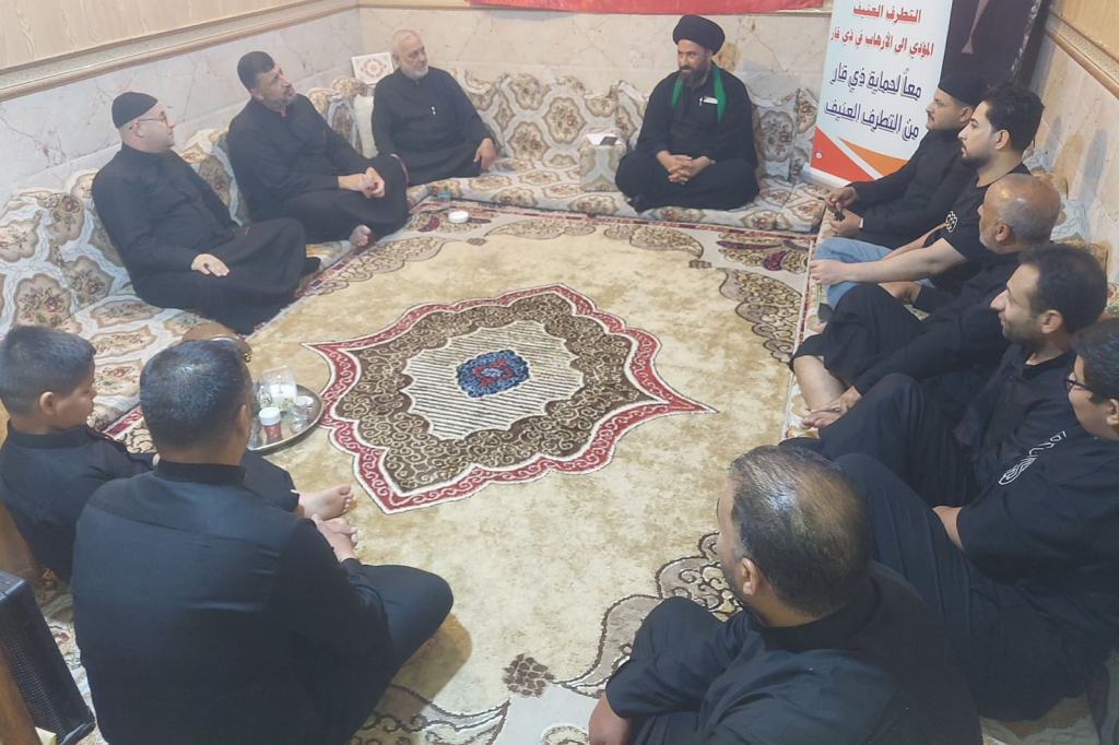 اللجنة الفرعية في ذي قار تقيم جلسة توعوية لأصحاب المواكب الحسينية حول مخاطر التطرف العنيف