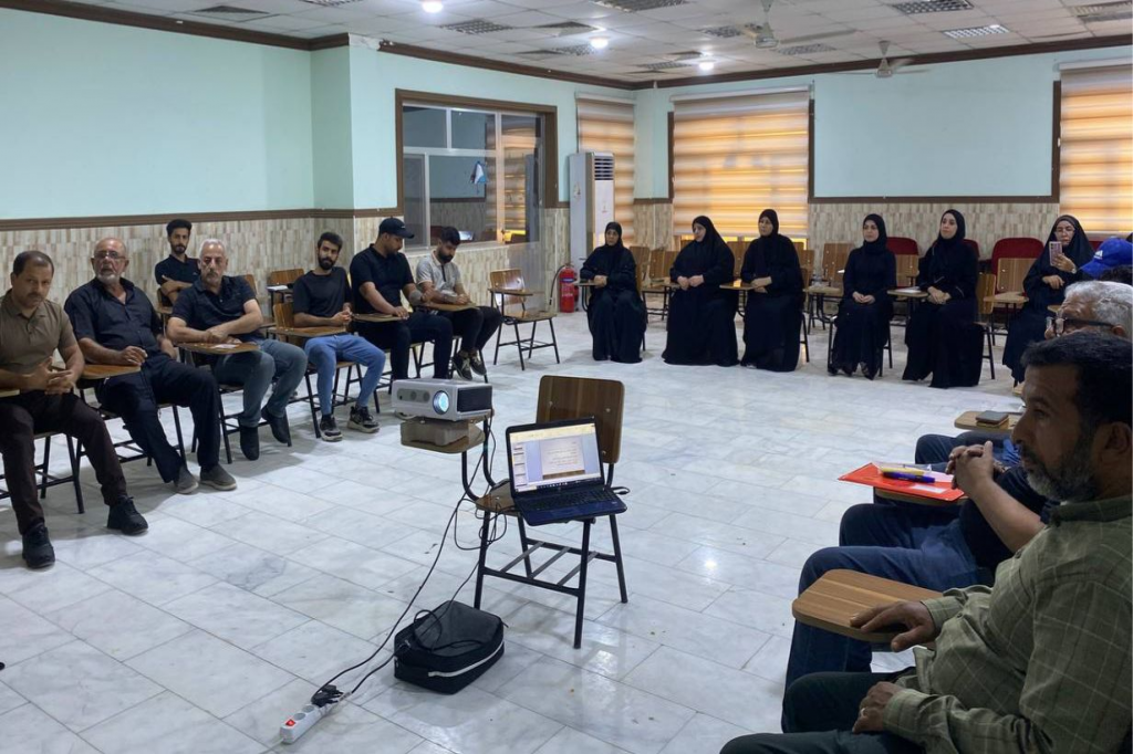 اللجنة الفرعية في البصرة تنظّم محاضرة توعوية في منتدى شباب ورياضة أبي الخصيب بعنوان "دور الدولة والأُسرة في مكافحة التطرف العنيف"