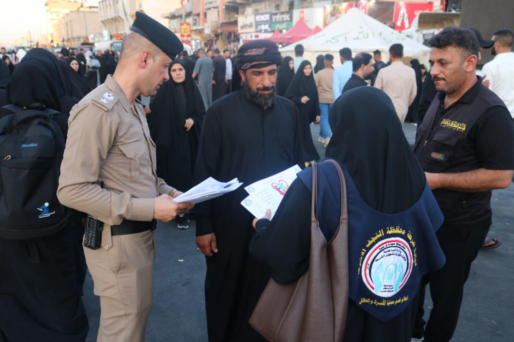 اللجنة الفرعية لمكافحة التطرف العنيف في النجف الأشرف تنفّذ حملات توعوية للزائرين تزامناً مع ذكرى وفاة الرسول الأعظم محمد (صلى الله عليه وآله وسلم)