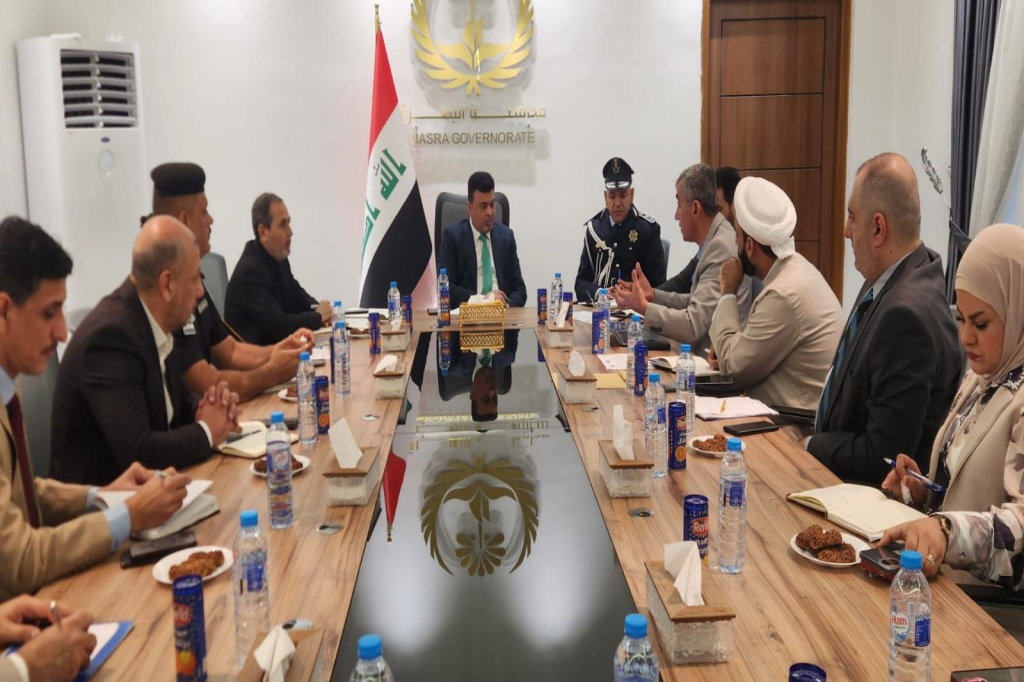 اللجنة الفرعية لمكافحة التطرف العنيف في محافظة البصرة تعقد اجتماعًا تنسيقيًا بعنوان "حلول يقودها المجتمع: منع التطرف العنيف من خلال المجتمع المحلي"