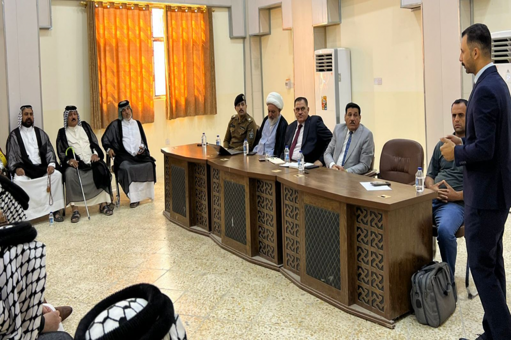 اللجنة الفرعية في قضاء عز الدين سليم بمحافظة البصرة تعقد مؤتمرًا تحت شعار "معًا نكافح التطرف العنيف بالحوار والتعايش السلمي"