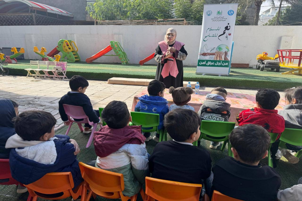 فريق القوى الناعمة في النجف الأشرف ينفّذ فعاليات توعوية في حضانة دار القرآن في رضى الرحمن