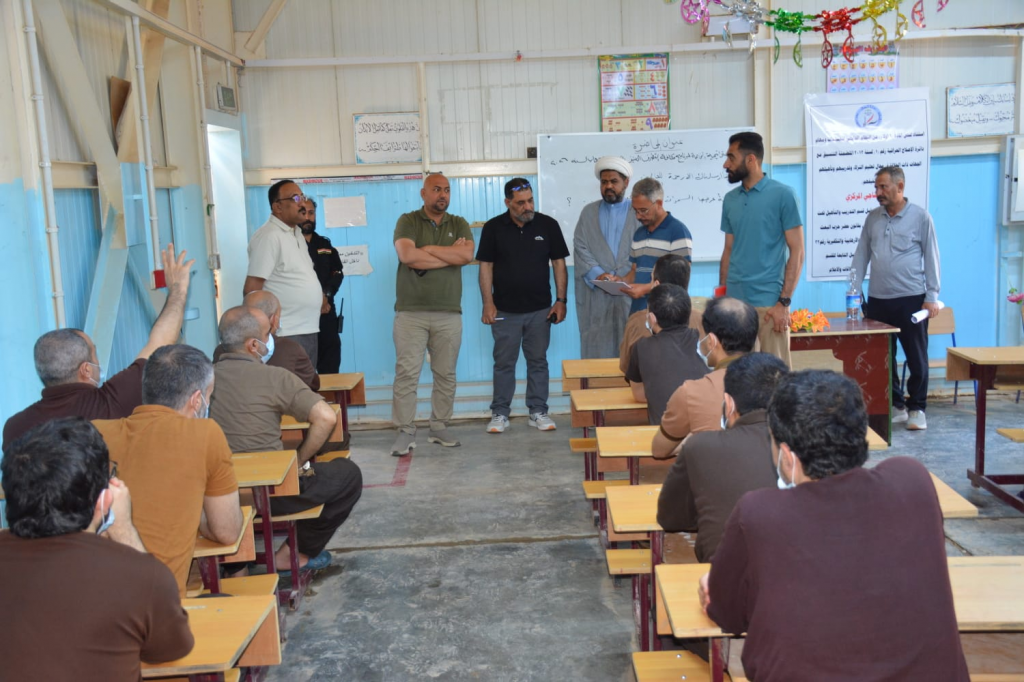 اللجنة الفرعية لمكافحة التطرف العنيف في دائرة الإصلاح العراقية تنظّم محاضرات توعوية في سجن التاجي المركزي