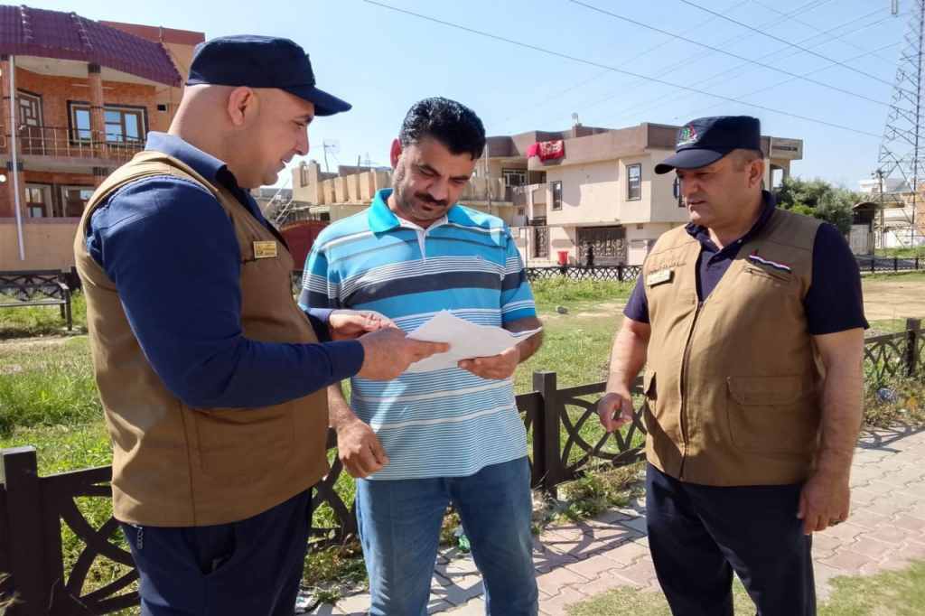 اللجنة الفرعية في كركوك تنفذ نشاطاً توعوياً راجلاً للحد من التطرف الفكري في مركز المدينة
