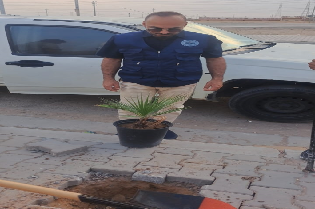 اللجنة الفرعية في محافظة البصرة تنفذ حملة تشجير لتعزيز التماسك المجتمعي ومكافحة التصحر